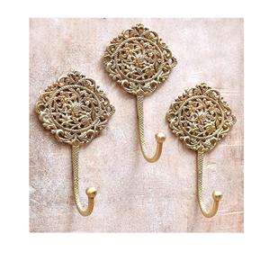 Shabby Chic French Vintage <b>Wall</b> <b>Hooks</b> Decorative Antique Gold Coat <b>Key</b> <b>Hooks</b> for Entryway Bedroom Bathroom - Product Image 1