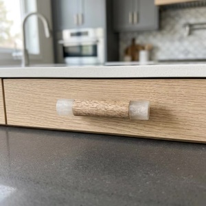 Ba Wood Resin T-Shaped Cabinet Knob Industrial Design Furniture Handle for Bedroom Home Office Easy Installation - Product Image 3