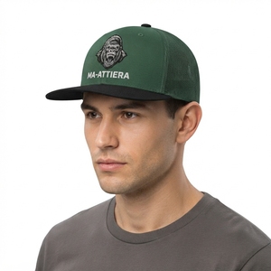 Gorra Trucker Verde para Hombre, con Logotipo de Gorila Bordado Personalizado, Malla Trasera, Ajustable, Estilo Urbano - Product Image 2