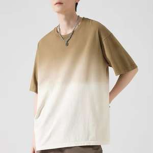 T-shirt unisexe en coton délavé à l'acide pour homme, idéal pour l'été – T-shirt uni délavé à l'acide de haute qualité pour homme, en promotion - Product Image 2