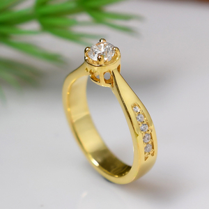 Natural Round Shape <b>Ring</b> <b>Set</b> with Cubic Zirconia Accents 925 <b>Sterling</b> <b>Silver</b> Wedding Engagement <b>Ring</b> <b>Set</b> for Women - Product Image 3