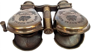 Binoculares Antiguos de Latón de 1917, Telescopio Marino Vintage para Decoración Marítima, Exhibición y Colección de Regalos - Product Image 2