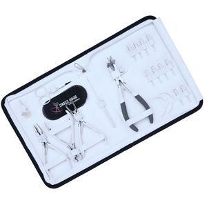 Kit d'outils pour extensions capillaires : pinces de coiffage, ciseaux, aiguille courbée, pince à mèches, étui, pince à bandes adhésives, coupe-bandes, pince à sertir - Product Image 1