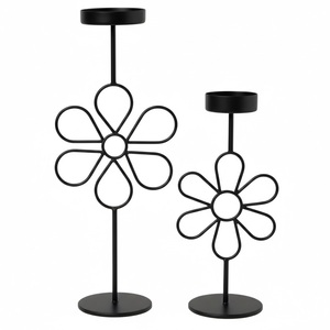 Portavelas de Hierro Negro de Diseño Moderno al por Mayor, Exhibidor de Velas de Mesa para Decoración del Hogar y Decoración de Eventos Navideños - Product Image 6