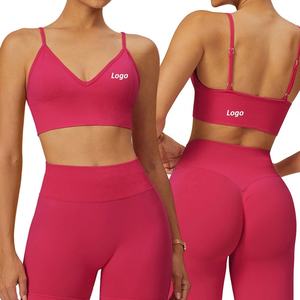 Shorts Deportivos de Alto Rendimiento para Mujer, Shorts de Gimnasio Lisos para Correr, Shorts de Yoga de Nailon para Mujer, Conjunto de Yoga de 2 Piezas - Product Image 4