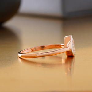 Anillo de Oro Sólido de 14K con Diamante Cultivado en Laboratorio de 0.56 CT, Corte Pera, Claridad VVS1, Solitario para Compromiso, Joyería Fina - Product Image 3