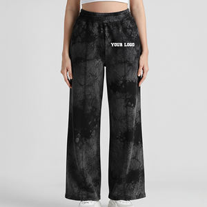 Pantalon de jogging chaud et tendance pour femme, avec logo personnalisé, en molleton d'hiver, taille mi-haute élastique, idéal pour le yoga et l'entraînement - Product Image 1