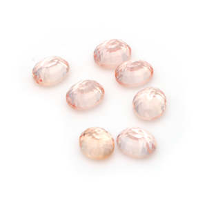 Zafiros sintéticos color melocotón, piedras sueltas de corte ovalado, tamaños de 2 mm a 20 mm, creados en laboratorio, adecuados para fabricantes de joyería. - Product Image 2