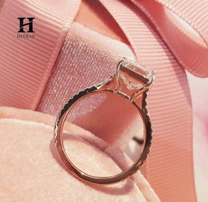 Anillo de diamantes con cojín alargado y pavé, conjunto de dos piezas con vástago dividido y múltiples filas, joyería llamativa para boda para mujer - Product Image 5