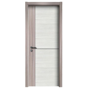Puerta Interior de PVC y Madera WPC Preinstalada, Estable, con Marco, Diseño Moderno de Lujo para el Hogar, Impermeable, para Uso Residencial y Comercial - Product Image 5