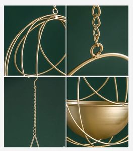 Cratone <b>Hanging</b> Plant Hanger Metal Gold <b>Hanging</b> <b>Basket</b> Ceiling <b>Hanging</b> Planter for Indoor Plants Succulent Plants Air Plants - Product Image 4