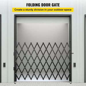 Puerta de Seguridad Plegable de Acero, Tipo Acordeón, 74'' de Ancho x 51.57'' de Alto, Puerta de Seguridad Flexible y Extensible - Product Image 2