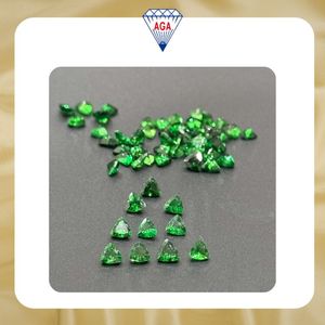 Piedra Preciosa de Granate Verde Tsavorita Natural de 9mm, Corte Trillón, Tratada con Calor, Calidad AAA, Piedra Suelta al por Mayor para Fabricación de Anillos - Product Image 6