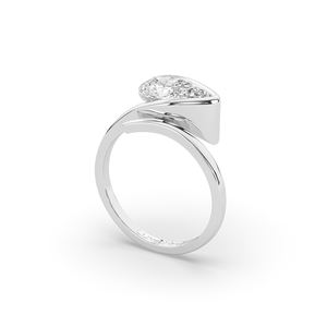 Bague Solitaire Unique en Or 14K 10K avec Diamant de Laboratoire de 2,50 Carats, Coupe Poire Brillante, Légère, Bijoux de Mariage, Fabricant d'Usine - Product Image 6
