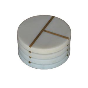 Factory Wholesale Non Slip Marble <b>Coasters</b> Table Mats & Pads For Dining Table Kitchen Accessories Round White Stone <b>Tea</b> <b>Coasters</b> - Product Image 1