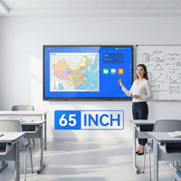 Kiosco Interactivo de 65 Pulgadas 4K para Comercios, Pantalla Táctil IR, Señalización Digital, Sistema Operativo Dual, Soporte de Piso, Vidrio Templado, WIFI, CMS, Centro Comercial, OEM, ODM