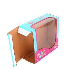 Corrugated Custom Logo Printed Eco-Friendly Biodegradable Folding Box Kraft Paper Empty <b>Gift</b> Packaging Boxes PVC Windows High - Product Image 4