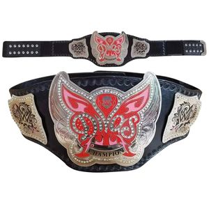 Cinturón de Campeonato WWE Divas, Diseño Negro y Rosa de Primera Calidad con Icono de Mariposa, Título Personalizable para Fanáticos - Product Image 2