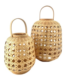 Eco-Friendly Bamboo <b>Candlestick</b> Holder Handmade HNH Craft Natural Home Decoration OEM Custom Wholesale Handwoven Dye Printed - Product Image 4