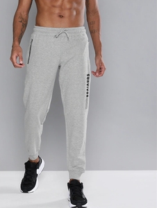 Pantalon de jogging léger en coton gris pour homme, taille élastique avec cordon de serrage, poches latérales, décontracté, respirant, logo à la taille, style été - Product Image 1
