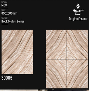 Carreaux de sol en porcelaine de qualité supérieure Bookmatch 600x600mm Antidérapants Design moderne CLAYTON CERAMIC - Product Image 3