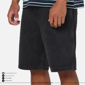 กางเกงยีนส์ขาสั้นผู้ชายสไตล์วินเทจ ปี 2026 ลุคขาดๆ แบบคลาสสิก 5 กระเป๋า คุณภาพสูง สำหรับฤดูร้อน ใส่ลำลองกลางแจ้ง ปักลายคริสตัล - Product Image 3