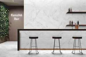 Proveedor, Exportador y Fabricante de Azulejos de Cerámica para Paredes Interiores con Aspecto de Mármol Brillante, 300x600mm, Mármol Blanco Brillante - Product Image 4