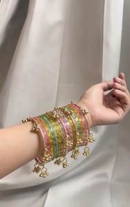 Nouveauté 2026 : Bracelets Kasmiri Dorés en Acier Inoxydable – Parures Tendance et Colorées pour Femmes, Style Indien, Pakistanais et Punjabi - Product Image 2