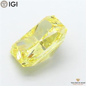 เพชร CVD แล็บโกรน 5.00 กะรัต รูปทรงเรเดียนท์ ความสะอาดระดับ VS2 สีเหลืองแฟนซีวิวิด พร้อมใบรับรอง IGI สำหรับจี้หรู - Product Image 4