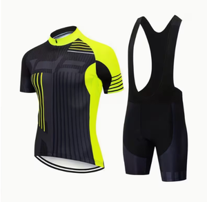 Ensemble de vêtements de cyclisme respirants pour hommes, maillot de vélo de route avec short rembourré haute densité et poche de rangement - Product Image 4
