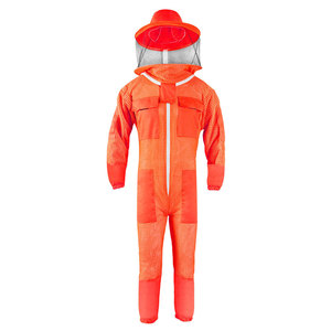 Orange Checkered Beekeeper <b>Suit</b> with Veil Full Body Coverall Four Seasons Casual Wear Nylon - Product Image 5