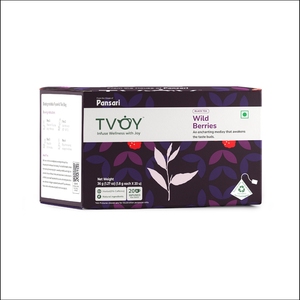 ชาทีวอย ไวลด์เบอร์รี่ส์ 100% บริสุทธิ์ ไม่มีสารเติมแต่ง ชาเพื่อสุขภาพ (1.8 กรัม x 20 ซอง) อายุการเก็บรักษา 12 เดือน ผลิตในอินเดีย - Product Image 2