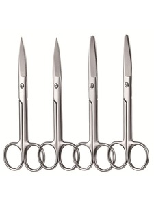 4 ชิ้น BAFA SURGICAL INSTRUMENTS กรรไกรผ่าตัดแบบแมนนวล สแตนเลสสตีล เครื่องมือตัดเล็บขนาดเล็ก กรรไกรคิ้ว โรงพยาบาล - Product Image 2