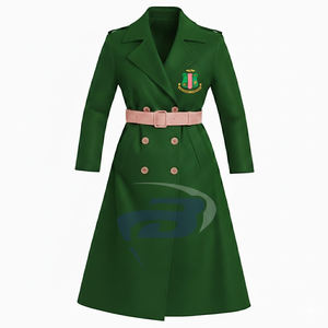 Alfa |   Kapa |   Abrigo de Lana de Alta Calidad para Mujer, Estilo Trench Coat, con Cinturón, de la Hermandad Alpha - Product Image 1