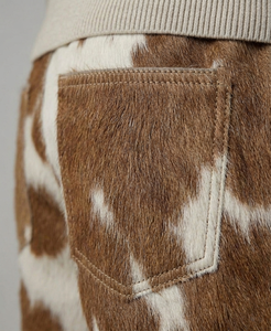 Premium Cowhide Hair on Leather Shorts Genuine Animal <b>Fur</b> Men's Luxury Streetwear Fashion Shorts Custom crafted Leather Bottoms - Product Image 5