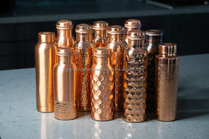 Bouteilles d'eau en cuivre pur écologiques, compatibles lave-vaisselle, avec couvercle pour boire directement, pour la cuisine, la table, le bureau et la voiture - Product Image 2