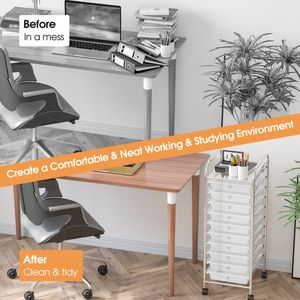 Carrello Portaoggetti con 10 Scomparti e 4 Ruote Universali - Product Image 5