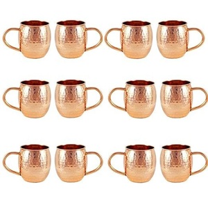 Venta Directa de Fábrica: Taza de Cobre Martillado de Alta Calidad para Bar, Estilo Moscow Mule con Detalles Modernos en Latón - Product Image 2