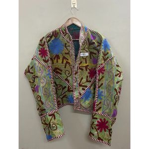 New Winter Knitted Suzani Hand Embroidery <b>Jacket</b> 100% Cotton Women's Boho Fashion Wholesale - Product Image 3