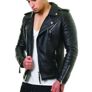 Dernier style, produit très vendu, veste en cuir pour homme, veste de motard, mode, écologique, automne-hiver, imperméable, manteau en cuir - Product Image 1