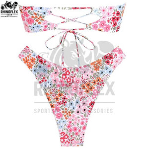 Nuevo Conjunto de Bikini de Moda para Mujer, Estampado Animal, Secado Rápido, Logotipo Frontal, Conjunto de 2 Piezas - Product Image 2