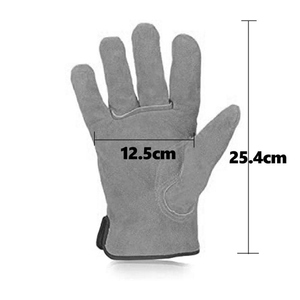 ถุงมือขับรถหนังวัวแท้คุณภาพสูง ถุงมือป้องกันอุบัตภัยทางอุตสาหกรรม ป้องกันการเสียดสี สวมใส่สบาย - Product Image 4