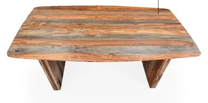 Solid Wood Dining <b>Table</b> <b>Set</b> with <b>Bench</b> and Chairs, 6 Seater Rectangular Modern Wooden Furniture, Natural Home Dining <b>Set</b> - Product Image 2