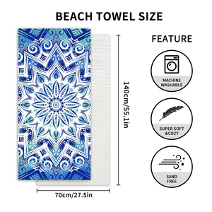 Serviette de plage personnalisée la plus vendue pour unisexe, serviette de plage professionnelle de haute qualité avec logo personnalisé - Product Image 2