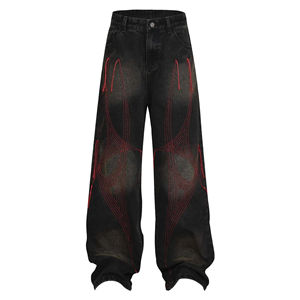 Jean baggy pour homme, coupe slim, en denim délavé, pantalon long, style tendance, jeans délavés à l'acide, fabriqué au Pakistan - Product Image 6