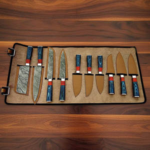 Juego de Cuchillos de Chef de Acero de Damasco de Alta Calidad, Colección Completa de Utensilios de Cocina con Agarre Cómodo y Patrón Elegante - Product Image 3