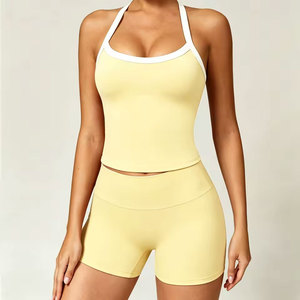 2 Piece Women Tracksuit Yoga Set Gym Clothing Sportswear Push Up Workout Running High Waist Leggings Fitness Outfits Sports Suit - Product Image 2