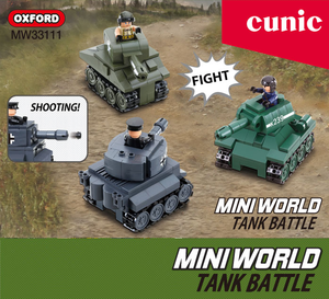 OXFORD KIDS CUNIC MINI WORLD TANK ABS Military Tank Building <b>Blocks</b> Simulation Armored Car Model Kids Assembly Toy KOREA - Product Image 3