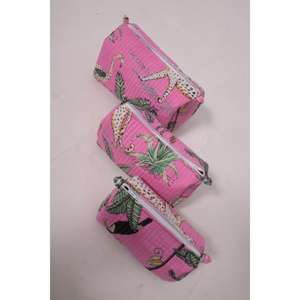 Pochette à maquillage en coton à imprimé floral, pochette cosmétique bohème, trousse de toilette à fermeture éclair, organiseur de voyage, cadeau mignon - Product Image 5