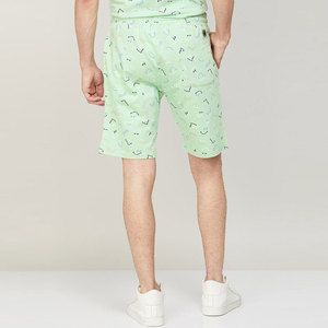 Shorts Bermuda imprimés vert clair pour hommes, avec cordon de serrage à la taille et poches, style décontracté, vêtements d'été - Product Image 3